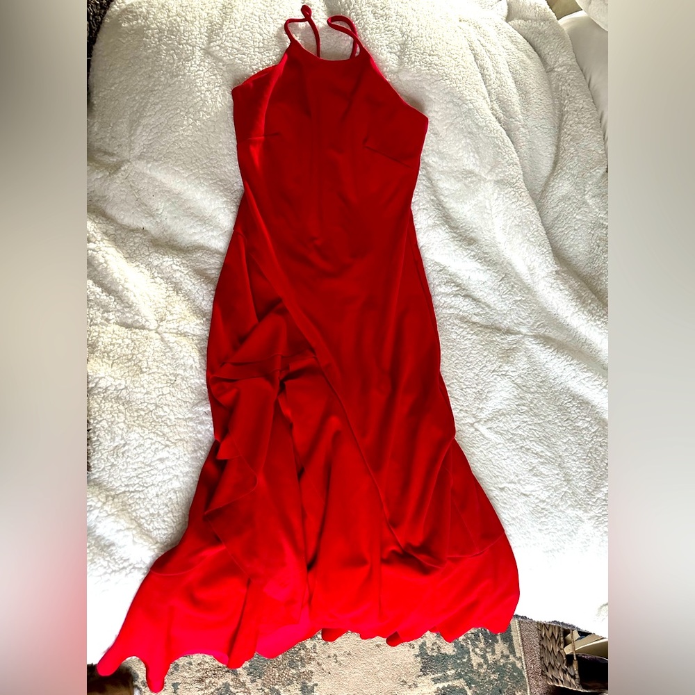 Red fitted valance dress - Picture 2 of 8